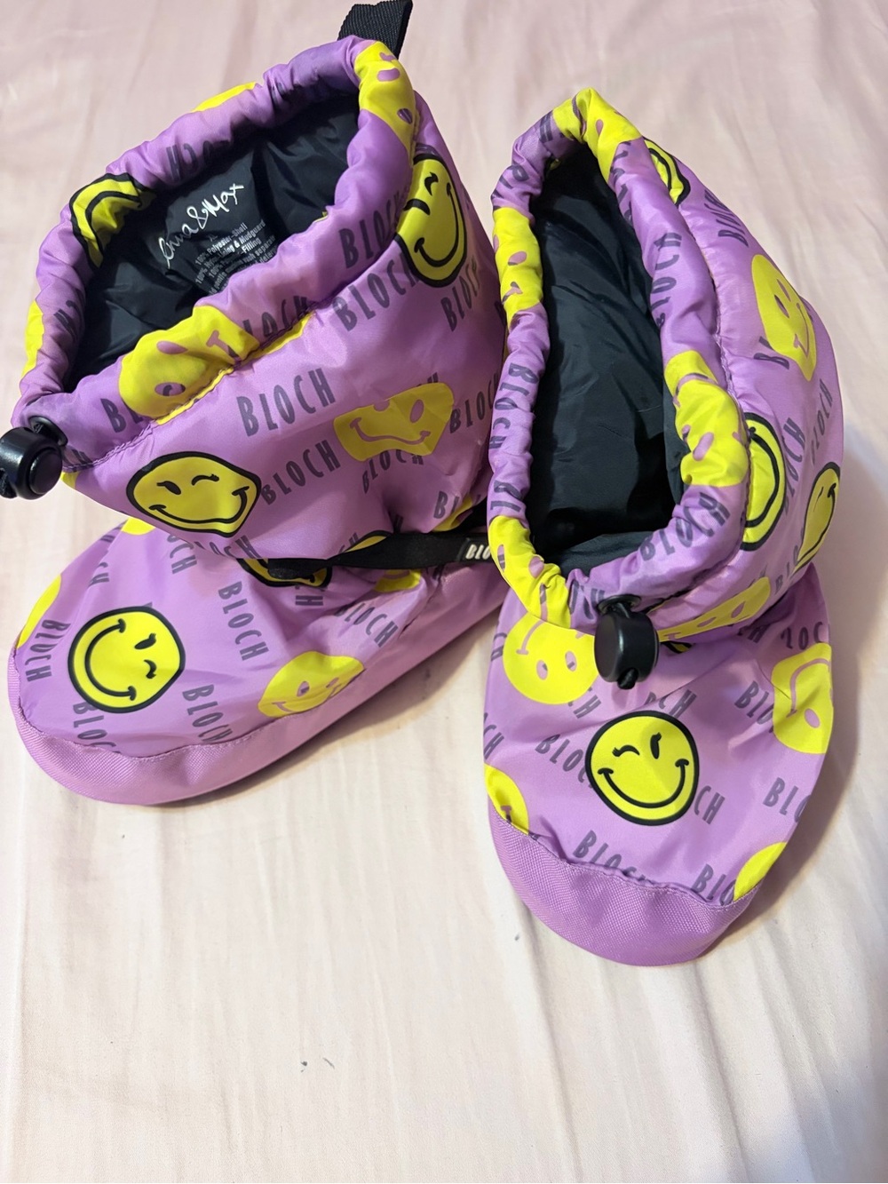 Bloch Kids One-Piece Lavender Smiley Booties